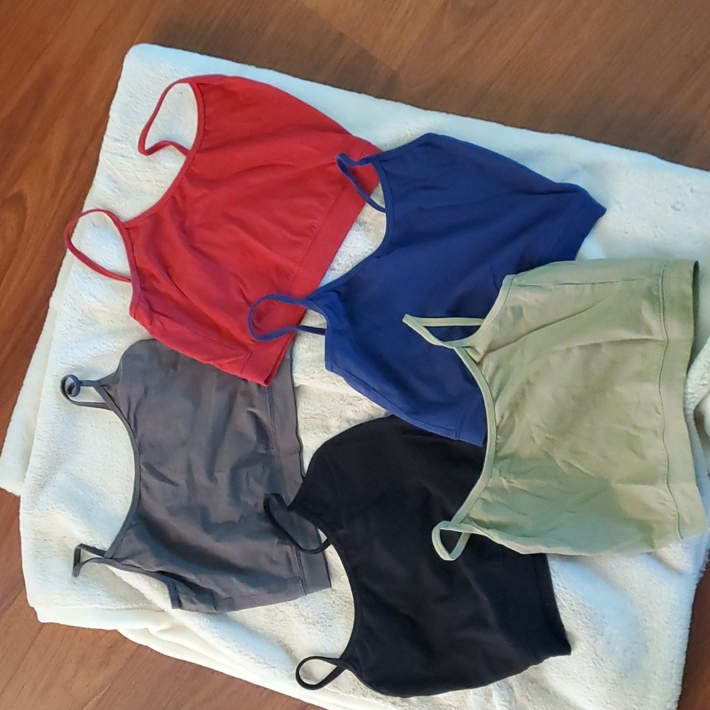 Crop Cami Tank Top - set of 5. Size small
